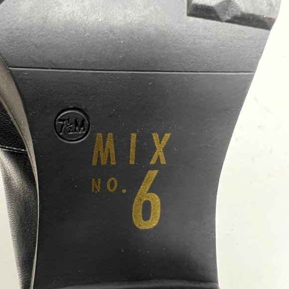 (SOLD)Mix No. 6 Shoes sz 7 ½” Janesa Black Platform Waffle Sole Slip on Buckle - Picture 9 of 10
